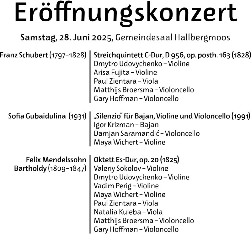 Festivalwochenende Eröffnungskonzert